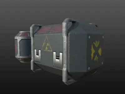 Sci-Fi Crates Low-poly 3D model purchase