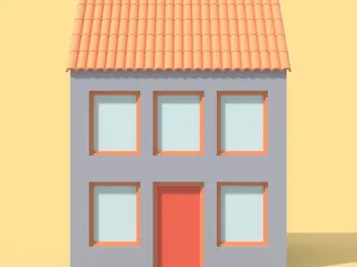 LOW POLY HOUSES house 3D model