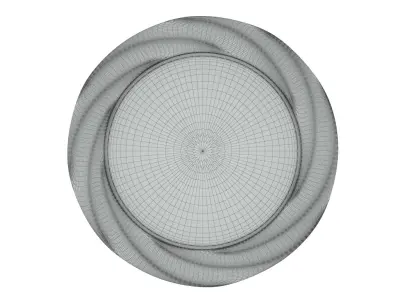 LUSTRO w okragtej biatej ramie 3D model