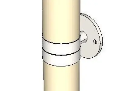 30s style wall light Low-poly 3D model