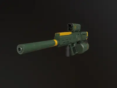 Sci FI sniper rifle - 40 Low-poly 3D model