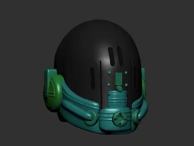 helmet high poly sculpt 3d printable ver 7 3D model 3D model 94
