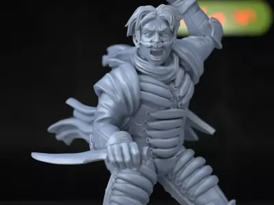 Desert Nomad Amer Sirocco Miniature Inspired by Dune and Dune 2 3D print model