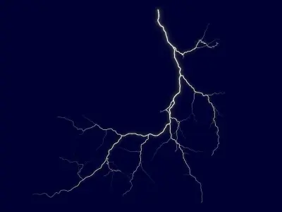 Realistic 3D Lightning CA-03 Low-poly 3D model