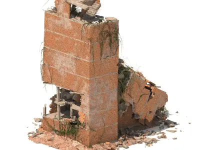 Destroyed Building V1 3D model