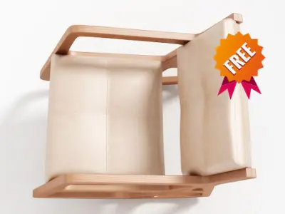 Sleepy blind tufted Chair Free 3D model