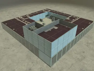 EDDB Fire Department Low-poly 3D model