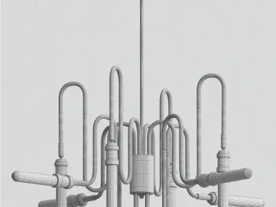 BRIGGS copper chandelier 3D model