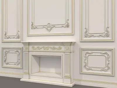 Wall Molding in Classic French style 41 3D model