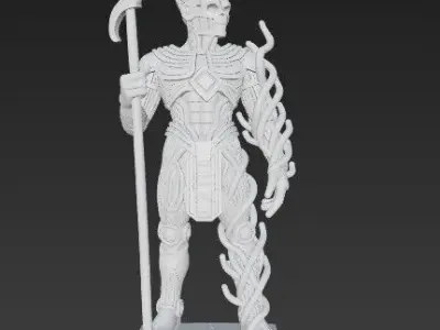 Ancient Guardian Spiritual Pharaoh Skeleton Statue  3D model