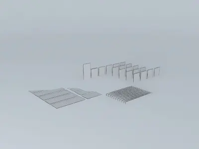 kitchen doors worktops kickboards handles 3D model