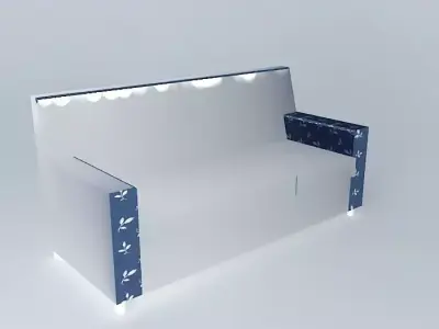 Couch with lights Free 3D model