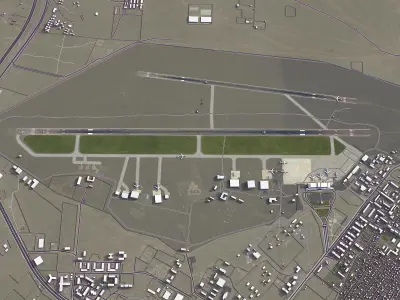 Ulaanbaatar - Chinggis Khan Airport - UBN Low-poly 3D model