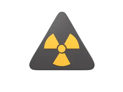 Radiation Symbol v2 004 Low-poly 3D model