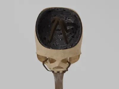 skull torch 3D model