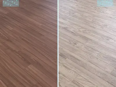 Parquet - Laminate - Wooden floor 2 in 1 Low-poly 3D model 5