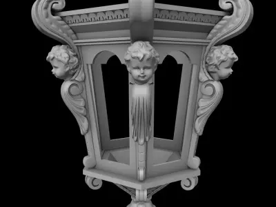 BAROQUE ANGELS LAMP Ornamental Classic Light MOB22 3D print model