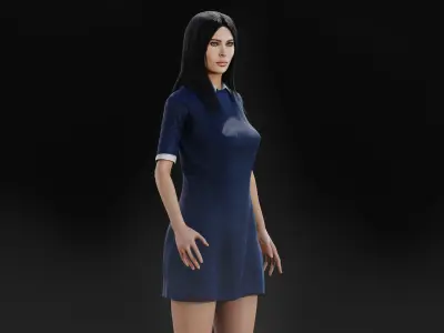 Megan Fox from Subservience Low-poly 3D model
