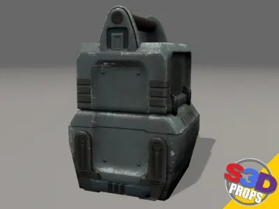 Scifi metal crate 3D model