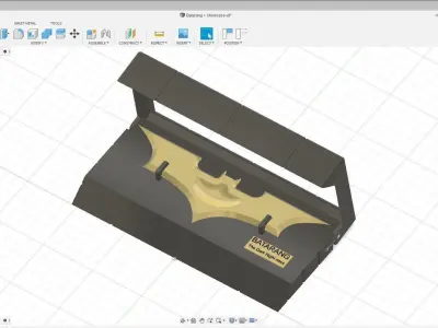 Batarang in display case 3D print model