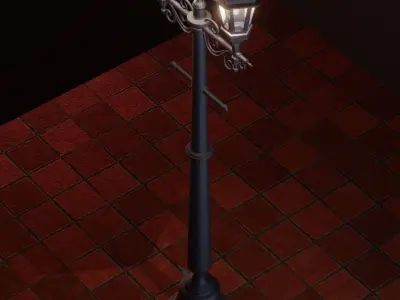Magnificent antique street lamp of the 18th and 19th centuries 3D model