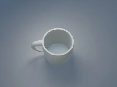A mug Low-poly 3D model