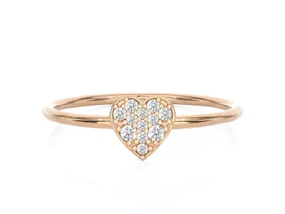 Light Minimalist Diamond Ring 3D print model shop