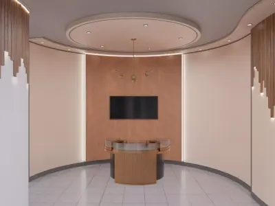 Modern Watch Store Showroom Interior 3D Model Low-poly 3D model