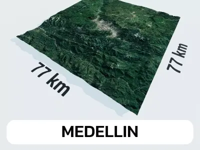 Medellin Colombia City Landscape 3D Model 3D model
