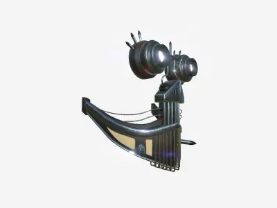 Steampunk Mask A10 Old Steel - SciFi Character Design Low-poly 3D model