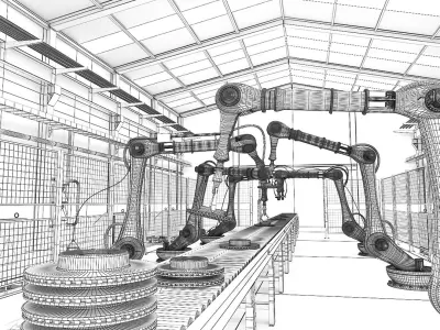  Industrial assembly line 