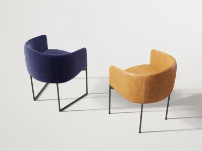 Bonnet Dining Chair 3D model