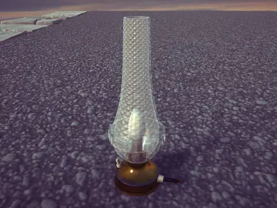 Old vintage lamp Free low-poly 3D model