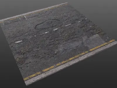 Post Apocalyptic Roads - 4 different variations Texture