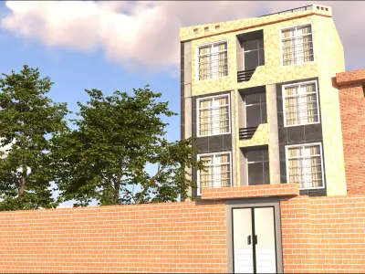 Building exterior 3D model