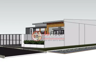 House 10x20m code 631 - Sketchup 3D model 3D model 3D model