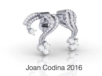 The Tourist Earrings  CAD MODEL as seen in the Hollywood Movie 3D print model