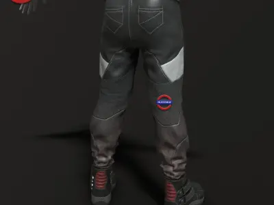 Sci fi pants v1 game ready Low-poly 3D model