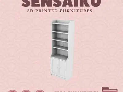 HAUGA High Cabinet Doors for Miniature Dollhouse IKEA 3D Print 3D print model