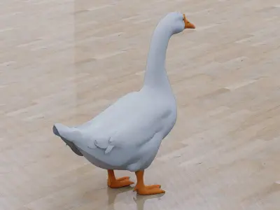 White Goose Low-poly 3D model