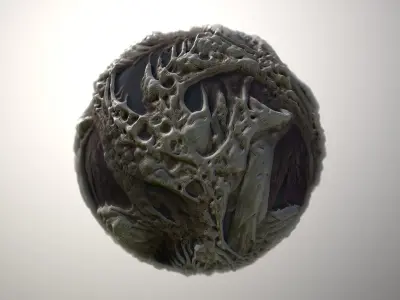 Material Skin Monster 4 Seamless PBR Texture Texture