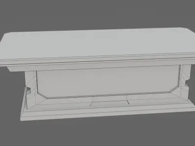 Sci-Fi Work Bench - Low Poly - Game Ready - PBR Low-poly 3D model