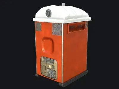Portable Toilet PBR Low-poly 3D model