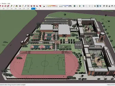 Sketchup School and University B7 3D model