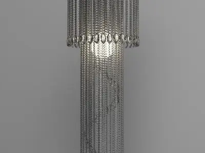Set of crystal chandeliers 3D model