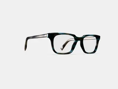Clark Eyeglasses in Blue Marblewood 3D model