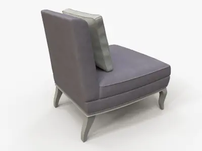 Beige Slipper Chair 3D model