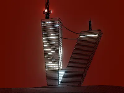 V TOWER Villains lair 3D model