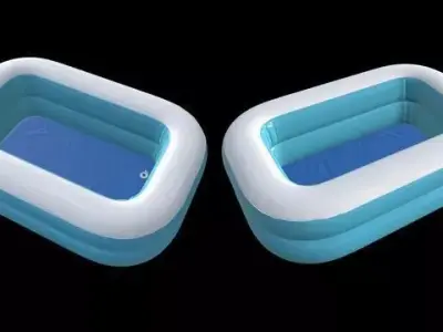 Inflatable Kiddie Pool Low-poly 3D model