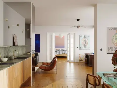 Warsaw Apartment Blender Interior 3D model